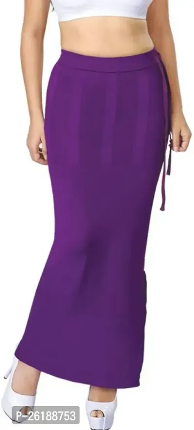 Stylish Purple Cotton Blend Solid Stitched Patticoats For Women