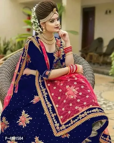 Buy online Zari Work Semi-stitched Lehenga Choli With Dupatta from ethnic  wear for Women by Fabcartz for ₹1399 at 77% off | 2024 Limeroad.com