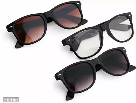 Fabulous Multicoloured Plastic Round Sunglasses For Men Pack Of 3-thumb0