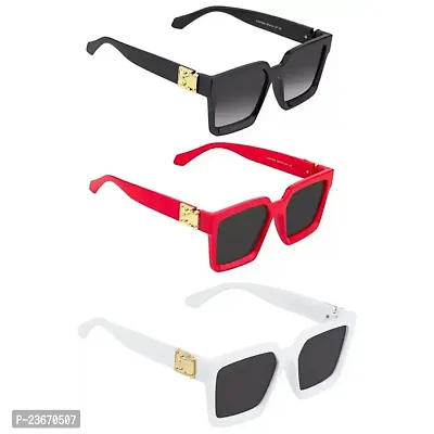 Pack of 2 new trendy unisex Badshah sunglasses, goggles for boys, girls, men and women.-thumb0