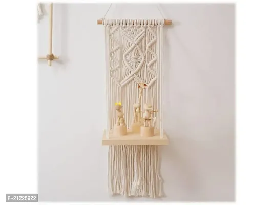 Designer White Fabric Wall Hanging