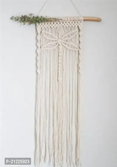 Designer White Fabric Wall Hanging