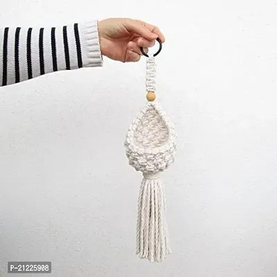 Designer White Fabric Wall Hanging