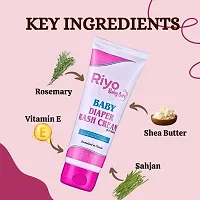 Riyo Herbs Baby Diaper Rash Cream with Shea Butter, Glycerine, Vitamin E, Provide Protection Against Diaper Rashes  Heals Affected Area, For Newly Born Babies  Extra Sensitive Skin Types, 100gm-thumb1