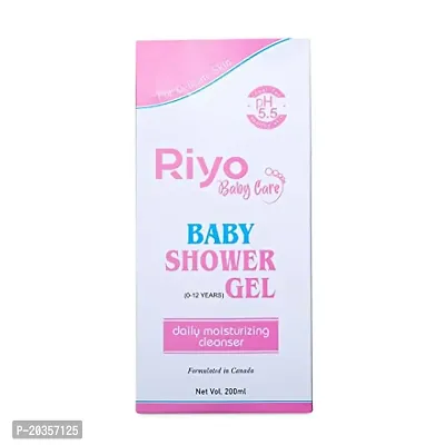 Riyo Baby Care Shower Gel | Enriched With Natural Extracts - Gotu Kola, Green Tea  Vitamin E | No Tears Shower Gel for Soft  Delicate Skin - No Sulphates, No Parabens, 200ml
