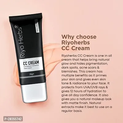 Riyo Herbs CC Cream with SPF, Conceals dark circles, pigmentation for Even Tone Skin, All Skin Types in Shade Natural-thumb4