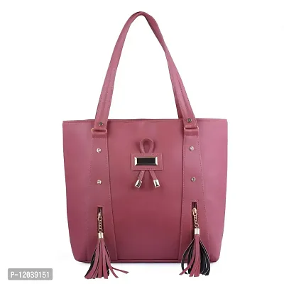Ankita F World Women Shoulder Handbag PU Tote (Pink) POL_31-thumb0