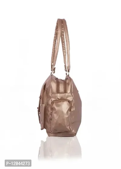 Ankita Fashion Women Satchel Handbag PU (Bronze)-thumb3