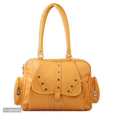 Ankita Fashion World Women's Shoulder Handbag PU (Yellow)