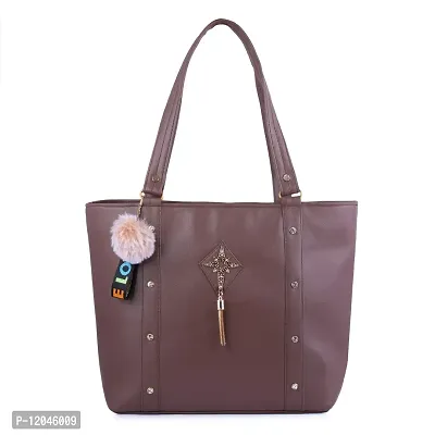 Ankita F World Women Shoulder Handbag PU Tote (Brown) POL_30
