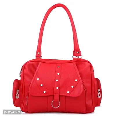 Ankita Fashion World Women's Shoulder Handbag PU (Red)-thumb0