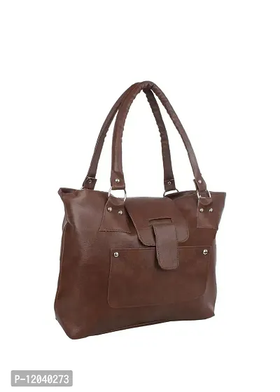 Ankita Fashion Women Shoulder Tote Bag PU (Brown)-thumb2