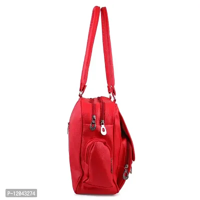 Ankita Fashion World Women's Shoulder Handbag PU (Red)-thumb3