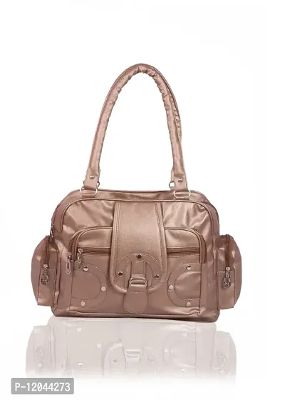 Ankita Fashion Women Satchel Handbag PU (Bronze)-thumb0