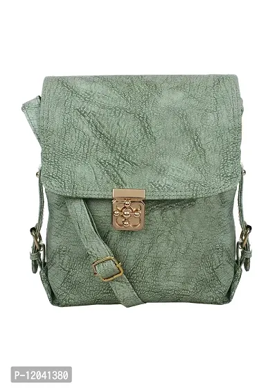 Ankita Fashion Women Sling  Cross-Body Bags PU (Green)-thumb0
