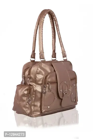 Ankita Fashion Women Satchel Handbag PU (Bronze)-thumb2