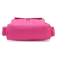 Ankita Fashion World Women's Shoulder Handbag PU (Pink)-thumb4