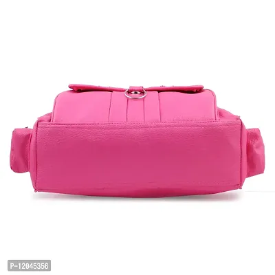 Ankita Fashion World Women's Shoulder Handbag PU (Pink)-thumb5