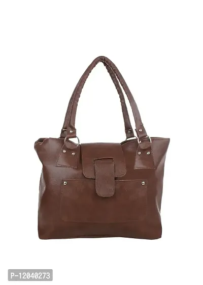 Ankita Fashion Women Shoulder Tote Bag PU (Brown)-thumb0