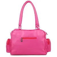 Ankita Fashion World Women's Shoulder Handbag PU (Pink)-thumb3