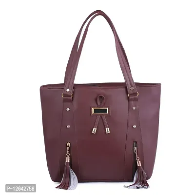 Ankita F World Women Shoulder Handbag PU Tote (Brown) POL_33-thumb0