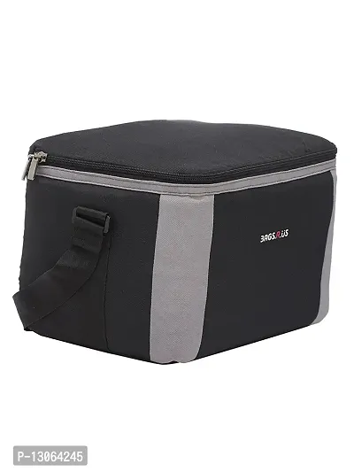 BagsRUs Black Polyester 11 Liter 12 500ml Cans Portable Travel Chiller Cooler Bag with 2 FREE ice packs