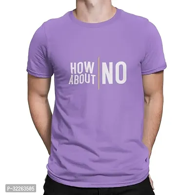 Comfortable Purple Cotton Blend Tees For Men-thumb0