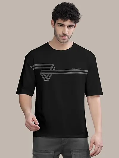 Stylish Blend Round Neck Tees For Men