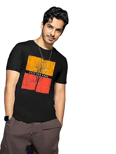 Comfortable Cotton Blend Tees For Men 