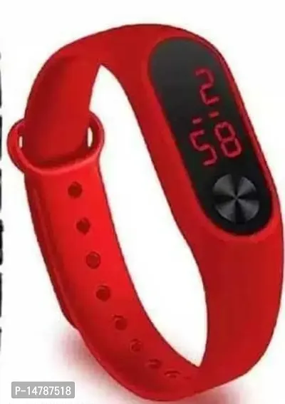 Stylish Red Plastic Digital Watches For Men