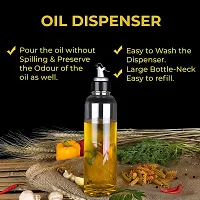 Rusho Oil dispenser 1 litre Bottle for kitchen Cooking and Plastic Oil Pump for Oil Extractor and Reusable Non-Sticky Spatula and Oil Brush Kitchen Set silicone brush-thumb4