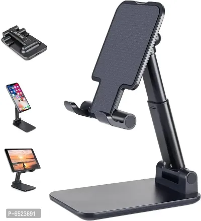 Multi Angle Adjustable and Foldable Mobile Phone Stand/Holder, Anti Slip and Scratch Resistant Stand Compatible for Samsung Galaxy, MI, Vivo, iPhone, Oppo and All Mobile Phones-thumb0