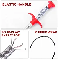 Drain Pipe Cleaning Spring Stick, Hair Catching Drain Pipe Cleaning Claw Wire, Sink Cleaning Stick Sewer Sink Tub Dredge Remover, Spring Drain Pipe Basin Cleaner Tool-thumb2