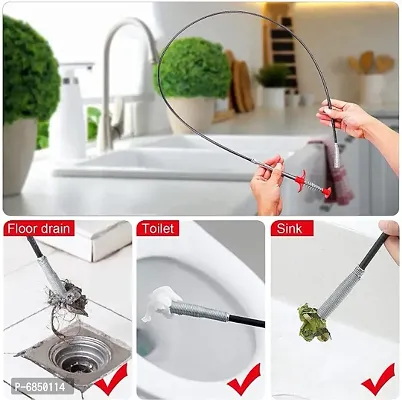 Drain Pipe Cleaning Spring Stick, Hair Catching Drain Pipe Cleaning Claw Wire, Sink Cleaning Stick Sewer Sink Tub Dredge Remover, Spring Drain Pipe Basin Cleaner Tool-thumb4