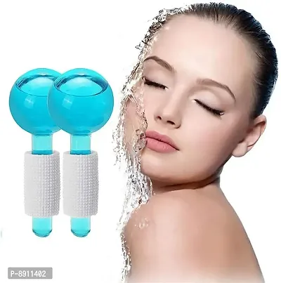 Facial Ice Globe,Smart Cool Face Roller Ball, Facial Massage Tools for for Neck Eye Circle Reduce Puffiness Anti Ageing Wriknles Soothing Firming Skin 2Pcs-thumb0