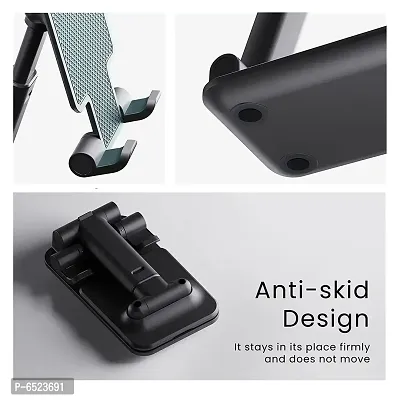 Multi Angle Adjustable and Foldable Mobile Phone Stand/Holder, Anti Slip and Scratch Resistant Stand Compatible for Samsung Galaxy, MI, Vivo, iPhone, Oppo and All Mobile Phones-thumb4
