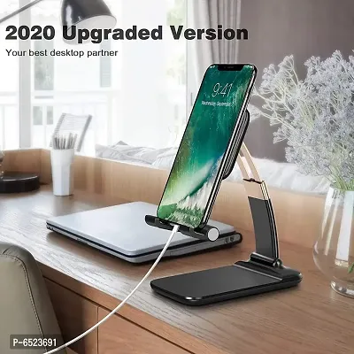Multi Angle Adjustable and Foldable Mobile Phone Stand/Holder, Anti Slip and Scratch Resistant Stand Compatible for Samsung Galaxy, MI, Vivo, iPhone, Oppo and All Mobile Phones-thumb5