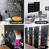 (45x200cm) Wall Sticker Removable Decal Chalkboard with 5 Chalks for Home School Office College Room Kitchen Kids (Black)-thumb4