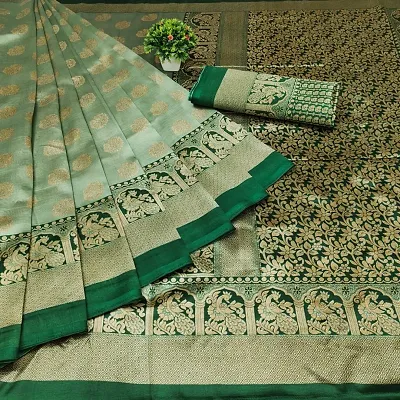 Cotton Silk Printed Sarees with Blouse piece