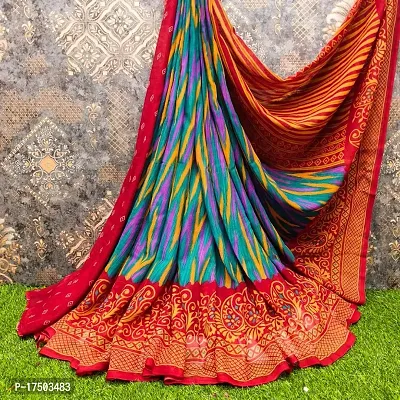 Dailywear Georgette Printed Sarees with Blouse Piece