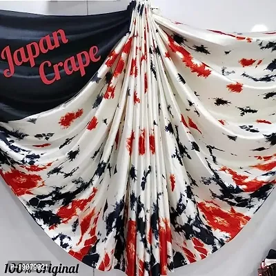 Japan crepe Silk Shibori Print Saree with Blouse Piece