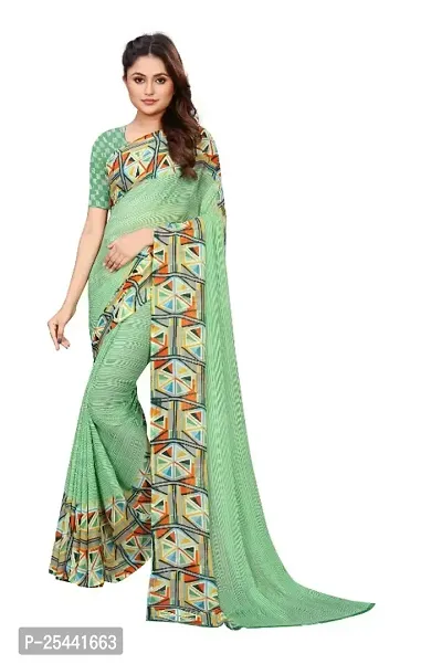 Dailywear Georgette Printed Sarees with Blouse Piece-thumb0