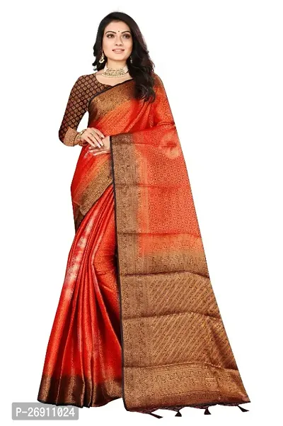 Shibori Art Silk Jacquard Saree with Blouse Piece