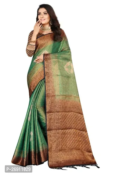 Shibori Art Silk Jacquard Saree with Blouse Piece