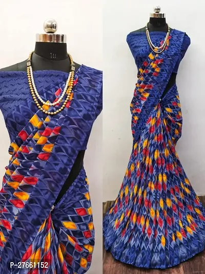 Renial Georgette Printed Saree with Blouse Piece-thumb0