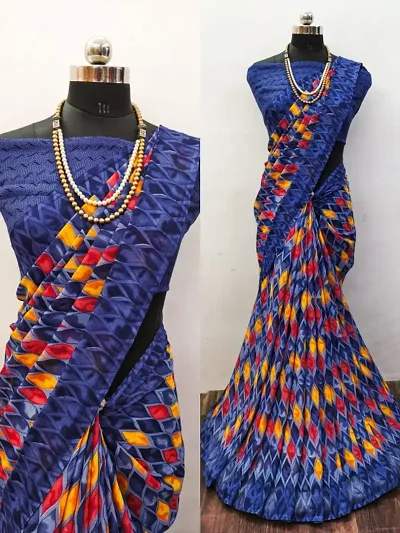 Renial Georgette Printed Sarees with Blouse Piece