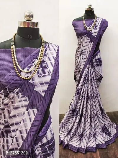 Crepe Silk Shibori Print Saree with Blouse Piece