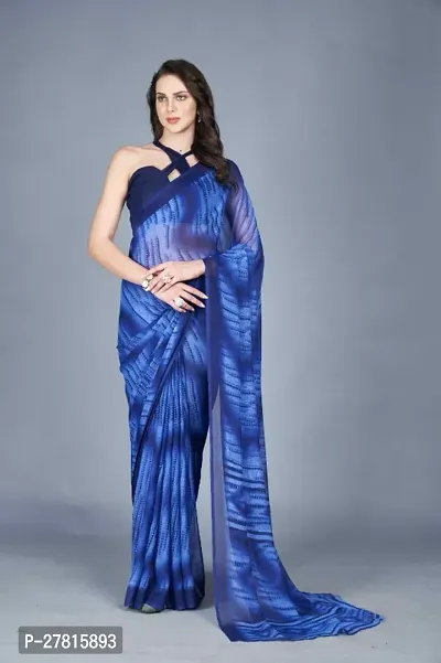 Renial Georgette Shibori Printed Saree with Blouse Piece