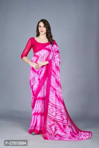 Renial Georgette Shibori Printed Saree with Blouse Piece-thumb0