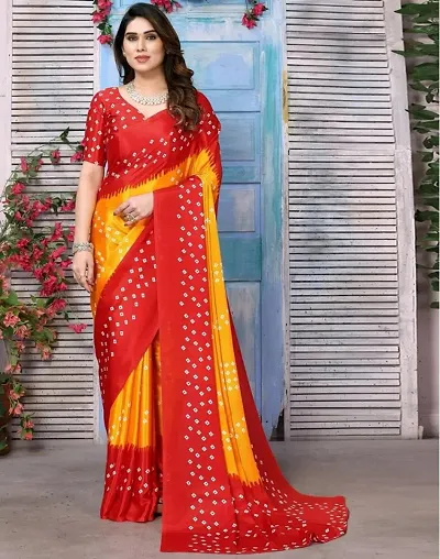 Alluring Crepe Saree with Blouse piece 